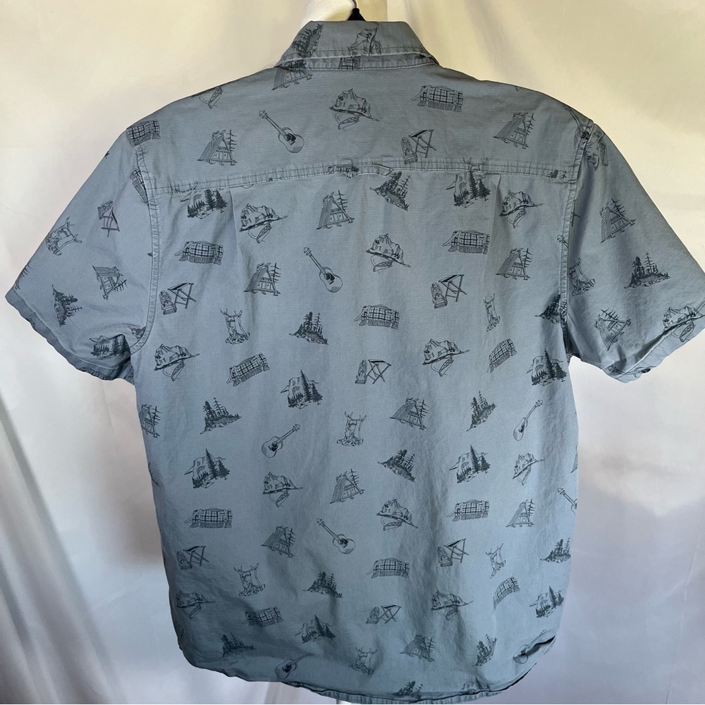 Pendleton Riley Ripstop Button-down Short Sleeve Shirt Blue Camping M Gorpcore - Picture 7 of 11